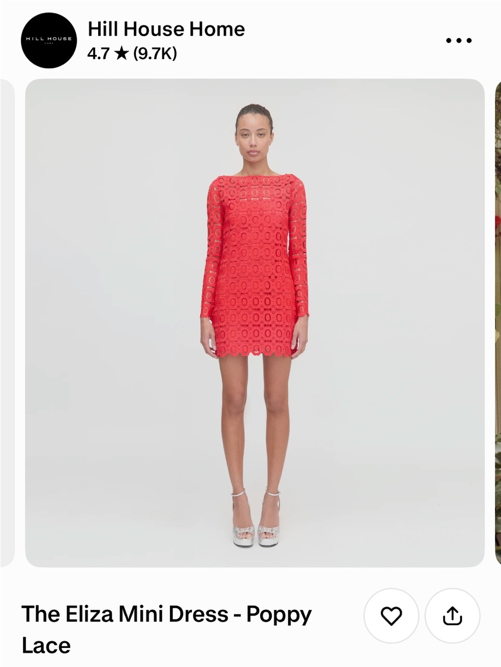Hill house The Eliza Mini Dress - Poppy
Lace

Size small, brand new with tags